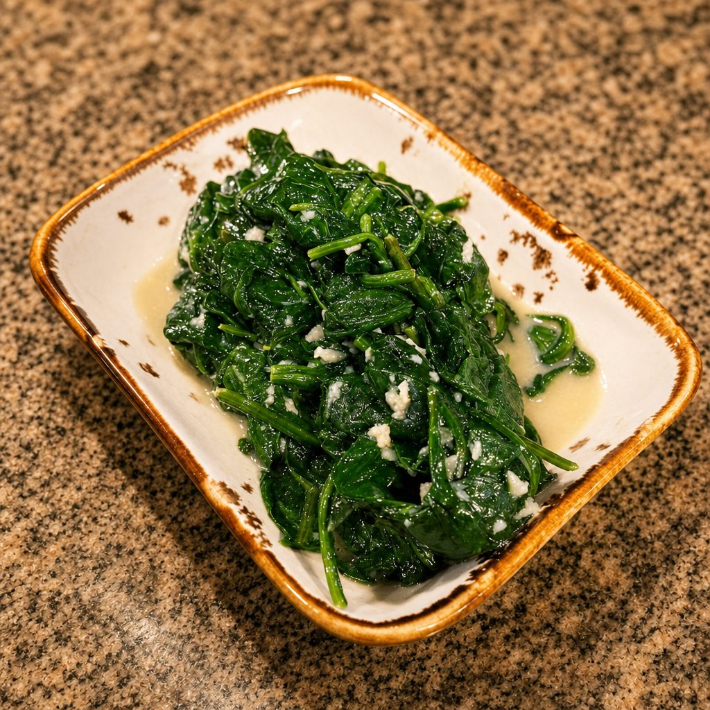 Lemon Garlic Spinach.
