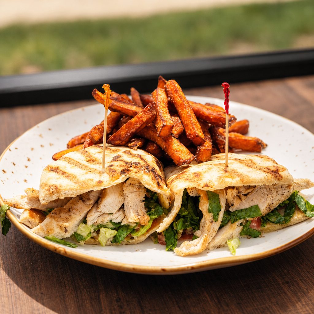 Grilled Chicken Caesar Pita.